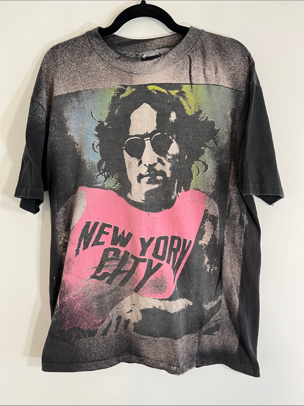 90s John Lennon Rock Mosquito Head AOP Tee Size L John Lennon New York City L